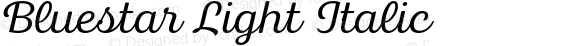 Bluestar Light Italic