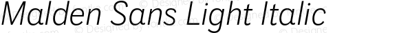 MaldenSans-LightItalic