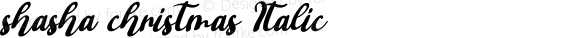 shasha christmas Italic