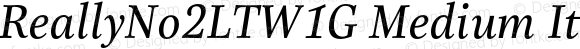 ReallyNo2LTW1G Medium Italic
