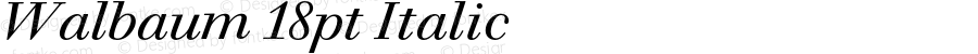 Walbaum 18pt Italic