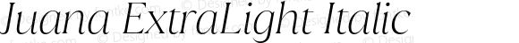 Juana ExtraLight Italic