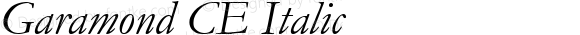 Garamond CE Italic