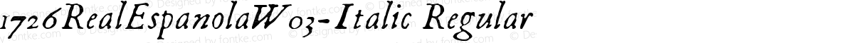 1726RealEspanolaW03-Italic Regular