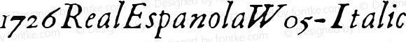 1726RealEspanolaW05-Italic Regular