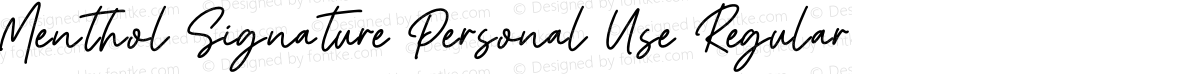 Menthol Signature Personal Use Regular
