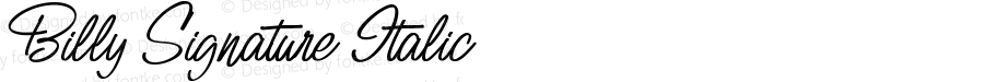 Billy Signature Italic