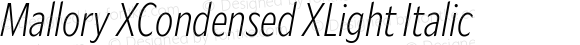 Mallory XCondensed XLight Italic