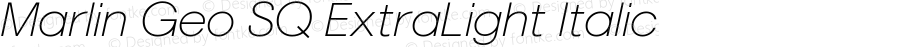 MarlinGeoSQ-ExtraLightItalic