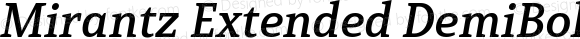Mirantz Extended DemiBold Italic