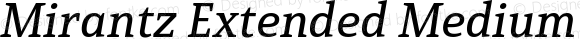 Mirantz Extended Medium Italic