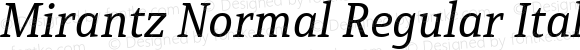 Mirantz Normal Regular Italic