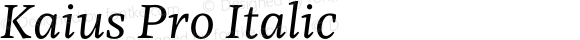 Kaius Pro Italic