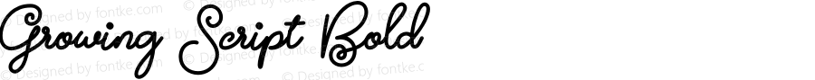 Growing Script Bold