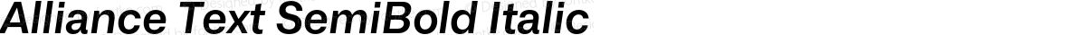 Alliance Text SemiBold Italic