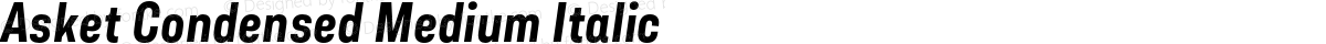 Asket Condensed Medium Italic