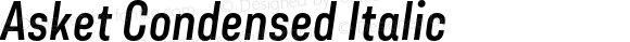 Asket Condensed Italic