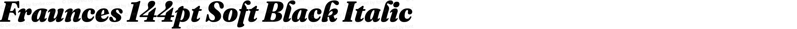 Fraunces 144pt Soft Black Italic