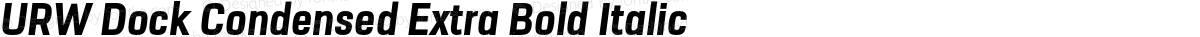 URW Dock Condensed Extra Bold Italic