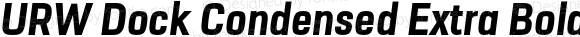 URW Dock Condensed Extra Bold Italic