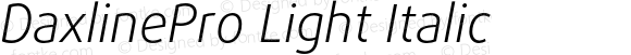 DaxlinePro Light Italic
