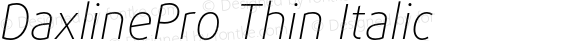 DaxlinePro Thin Italic