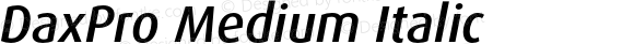 DaxPro Medium Italic