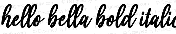 hello bella bold italic Bold Italic