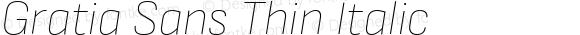 Gratia Sans Thin Italic