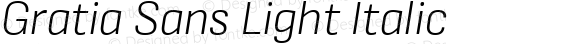 Gratia Sans Light Italic