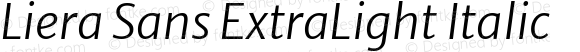Liera Sans ExtraLight Italic