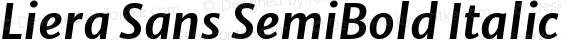 Liera Sans SemiBold Italic