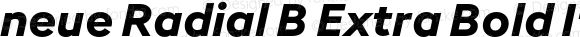 neue Radial B Extra Bold Italic