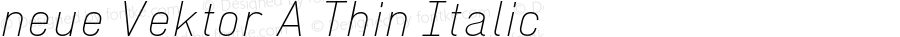 neue Vektor A Thin Italic