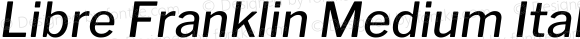 Libre Franklin Medium Italic