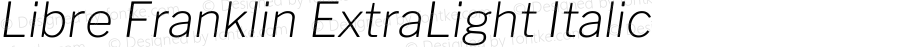 Libre Franklin ExtraLight Italic