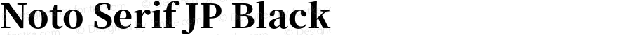 Noto Serif JP Black