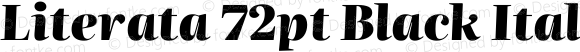 Literata 72pt Black Italic