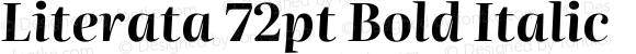 Literata 72pt Bold Italic