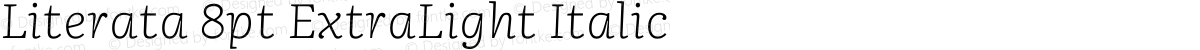 Literata 8pt ExtraLight Italic