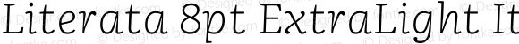 Literata 8pt ExtraLight Italic