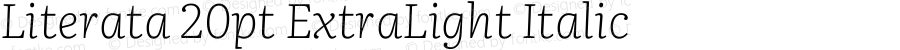 Literata 20pt ExtraLight Italic