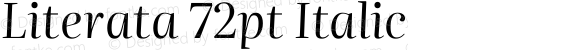 Literata 72pt Italic