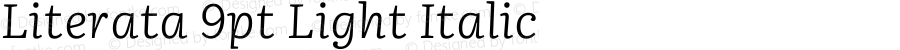 Literata 9pt Light Italic