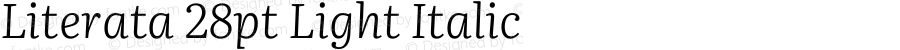 Literata 28pt Light Italic