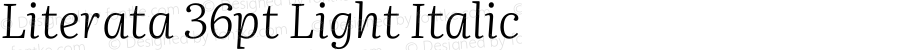 Literata 36pt Light Italic