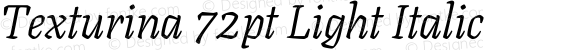 Texturina 72pt Light Italic