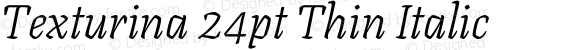 Texturina 24pt Thin Italic