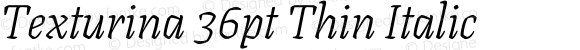 Texturina 36pt Thin Italic