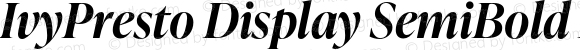 IvyPresto Display SemiBold Italic